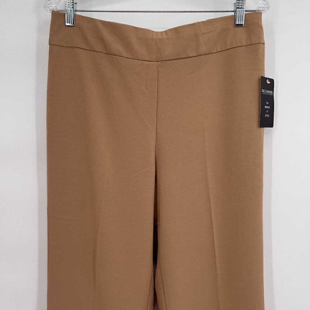Zac & Rachel Women’s Camel Straight-Leg Trousers Size 12 – NWT - Picture 2 of 13
